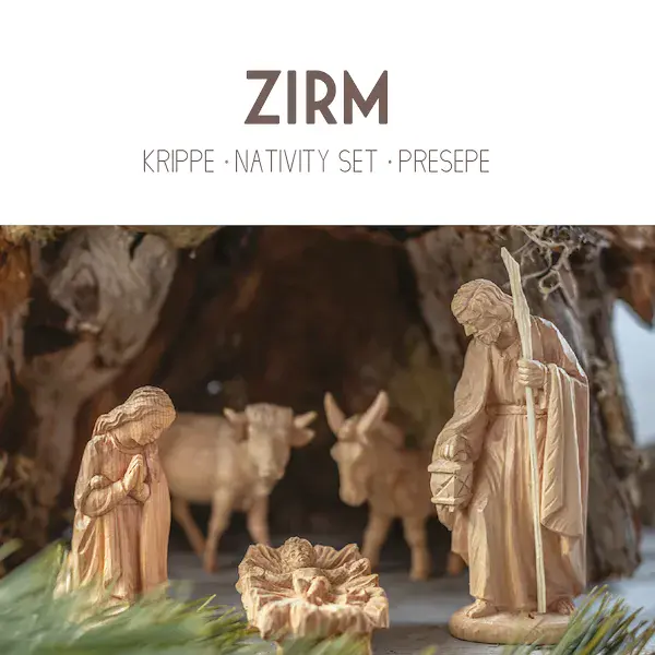 nativity set swiss pine