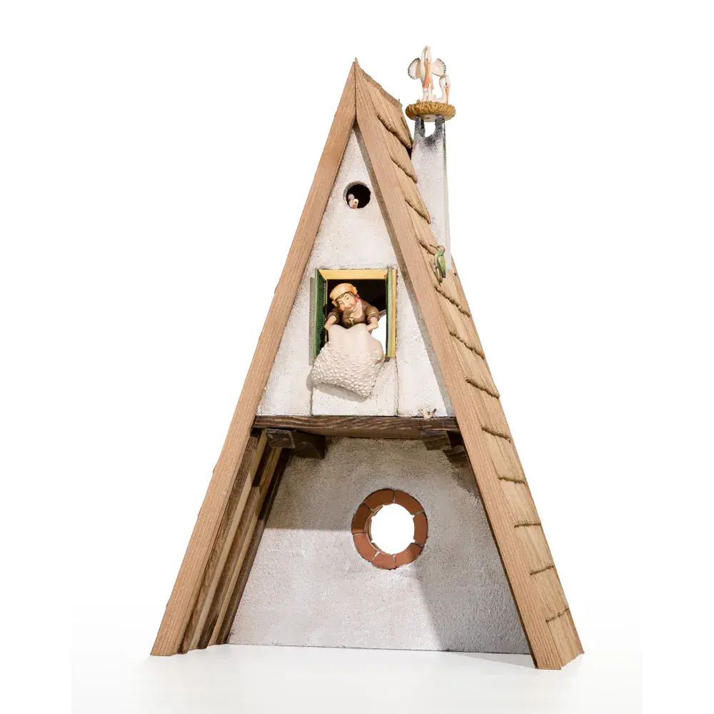 Two-story stable with a shingle roof