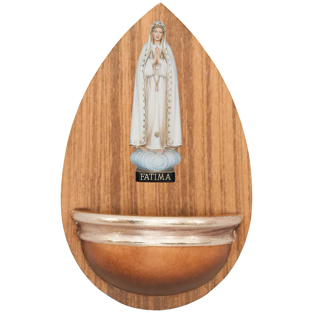 Weihwasserbecken Laminat mit Madonna Fatimá