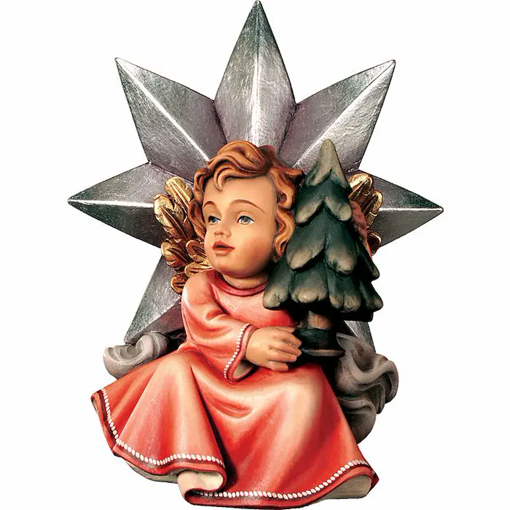 Angelo stellare con albero di Natale