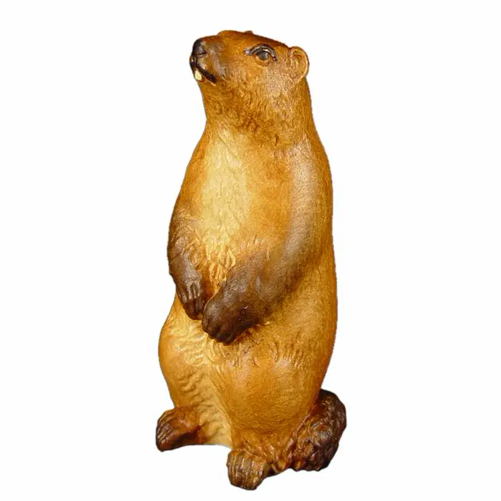 Marmota sobre dos patas