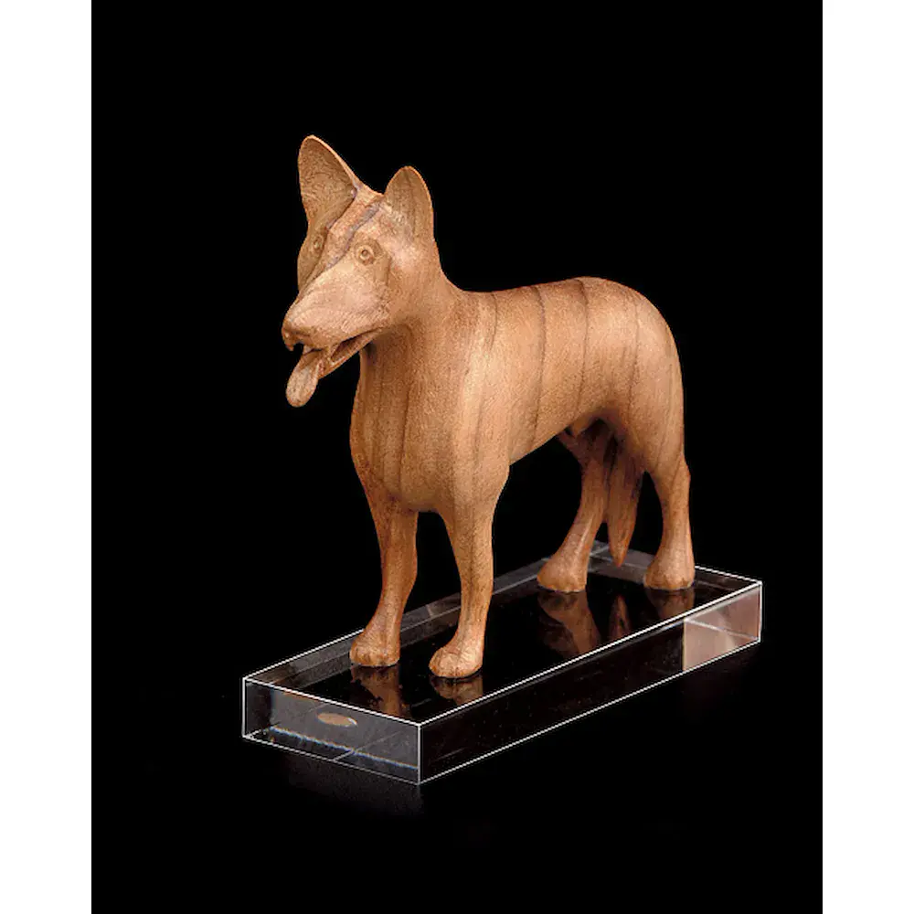 Cane da pastore(con piedist. in plexigl)
