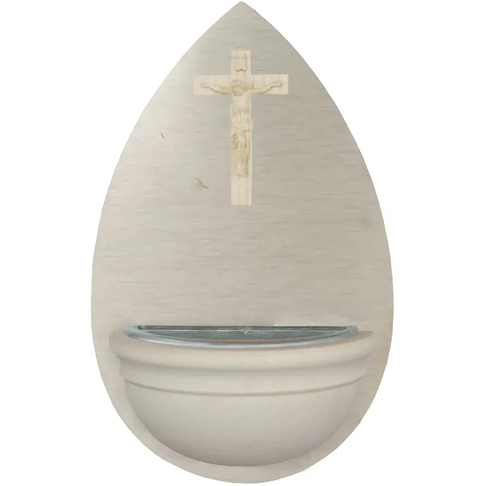 Acquasantiera con Croce di Gesù  legno