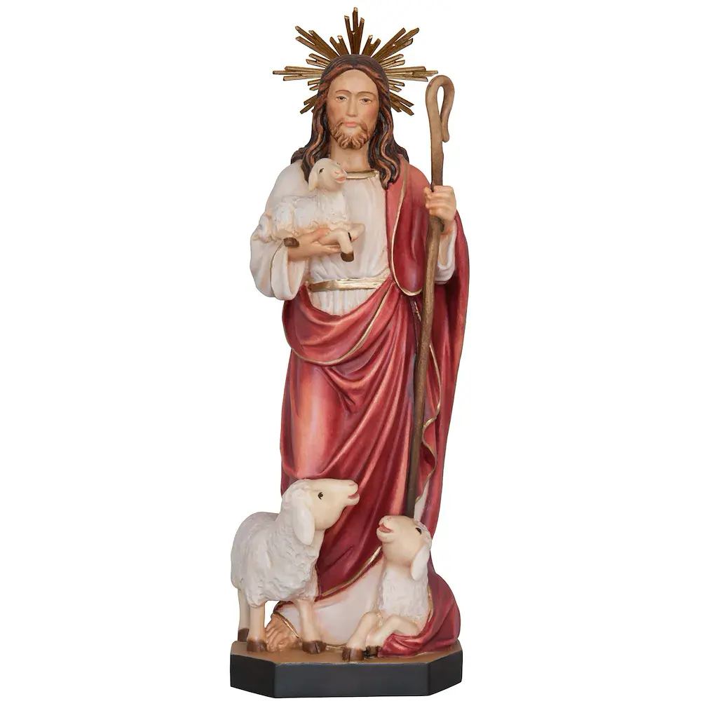 Gesú il buon pastore con aureola