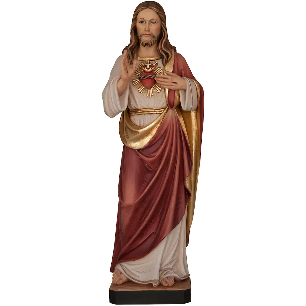 Sacro Cuore Gesù in legno
