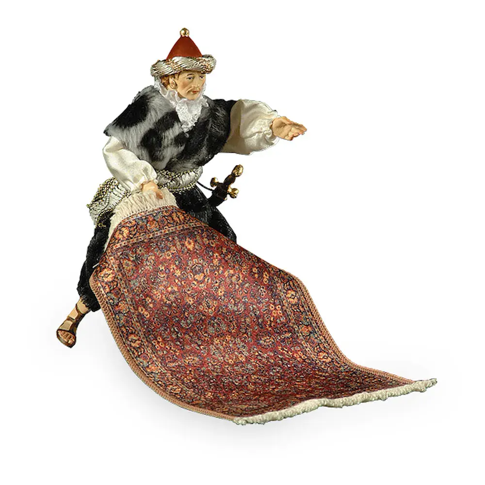 Diener mit Teppich