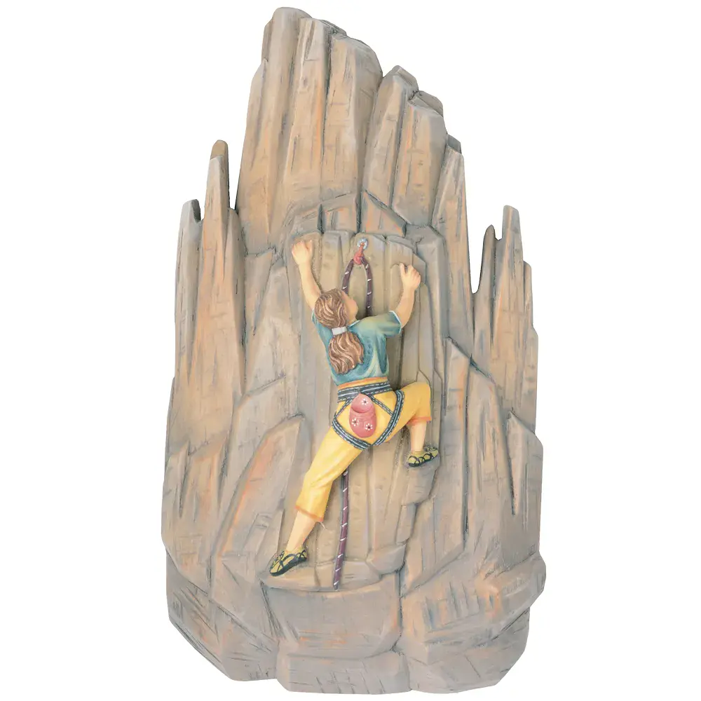 Kletterin mit Berg