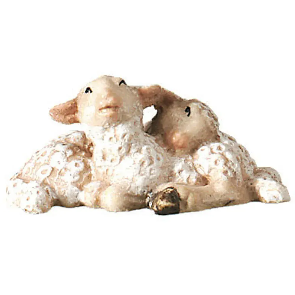 Couple of lambs lying