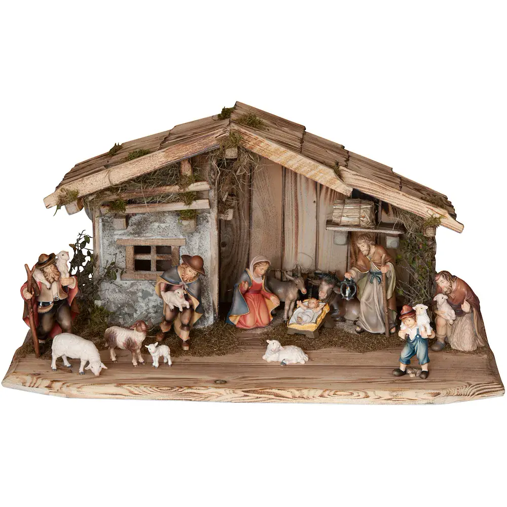 Rasciesa Stable with 14 Figurines Betlehem Nat