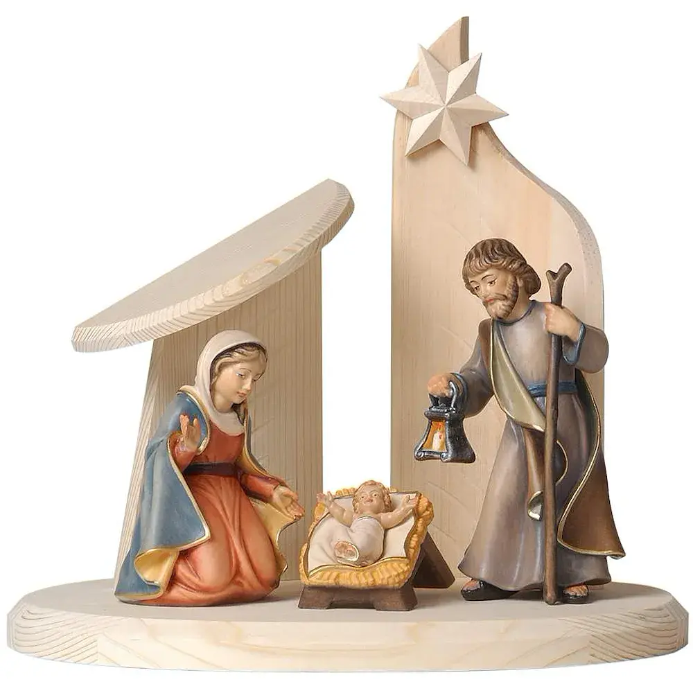 Stable modern with Holy Family Bethlehem