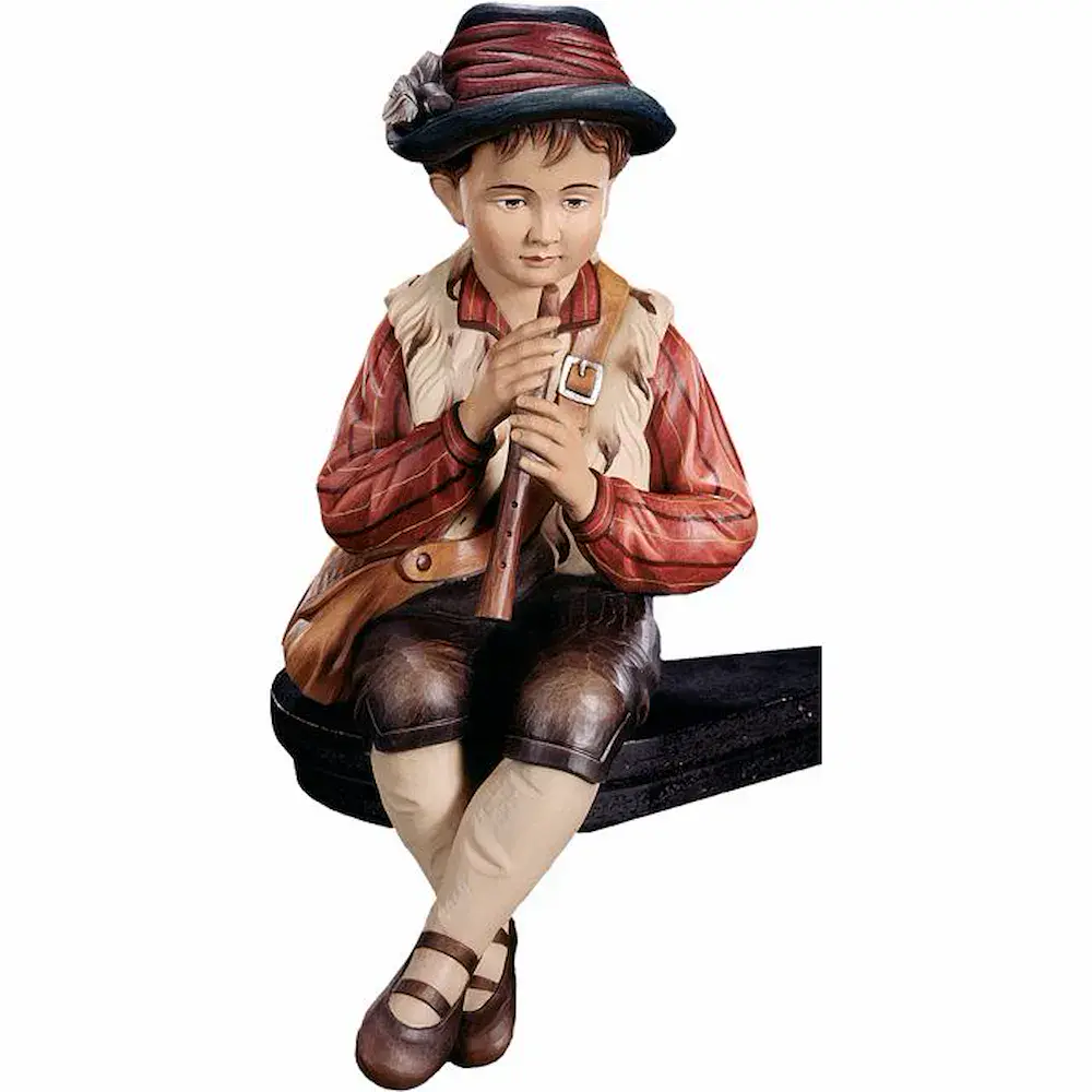 Flute player sitting