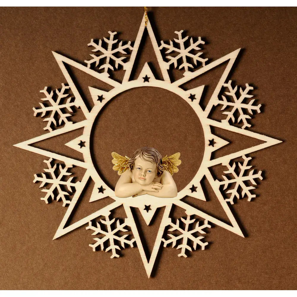 Crystal star with Raffaello angel