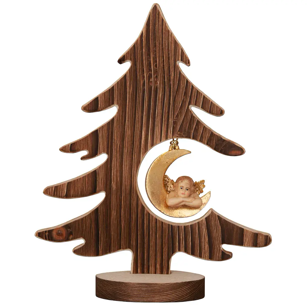 Fir tree with Raffaell Angel on the moon