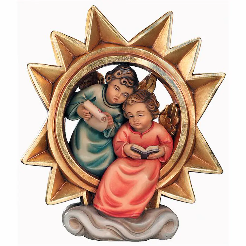 Star with two singing angels