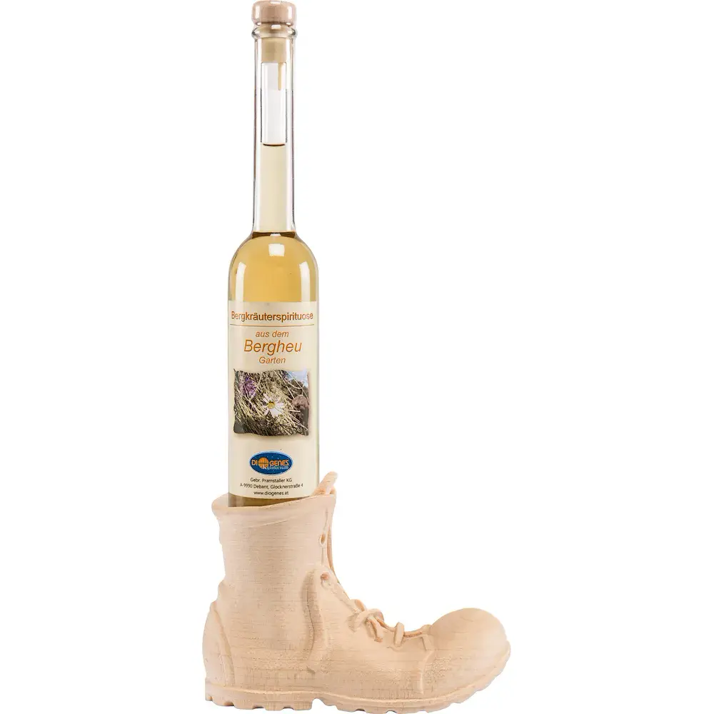 Boot with bottle of liquor