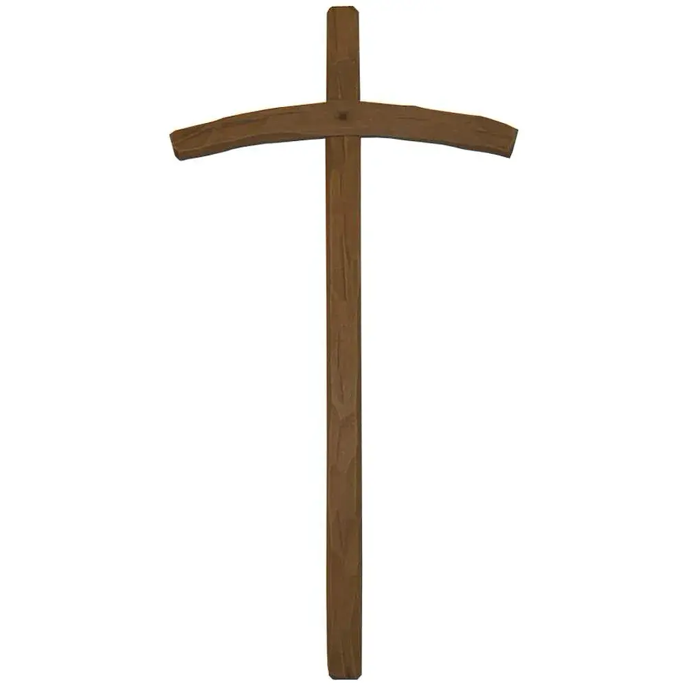 Croce curva in legno