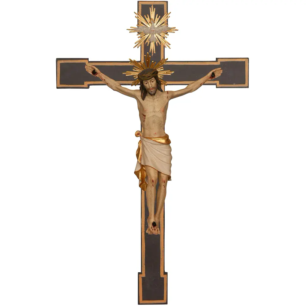 Crocifisso Classico con aureola e spirito santo