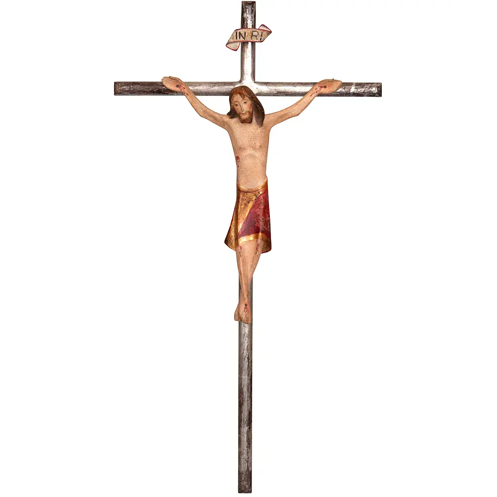Crucifix Raphael , with cross in straight, in wood