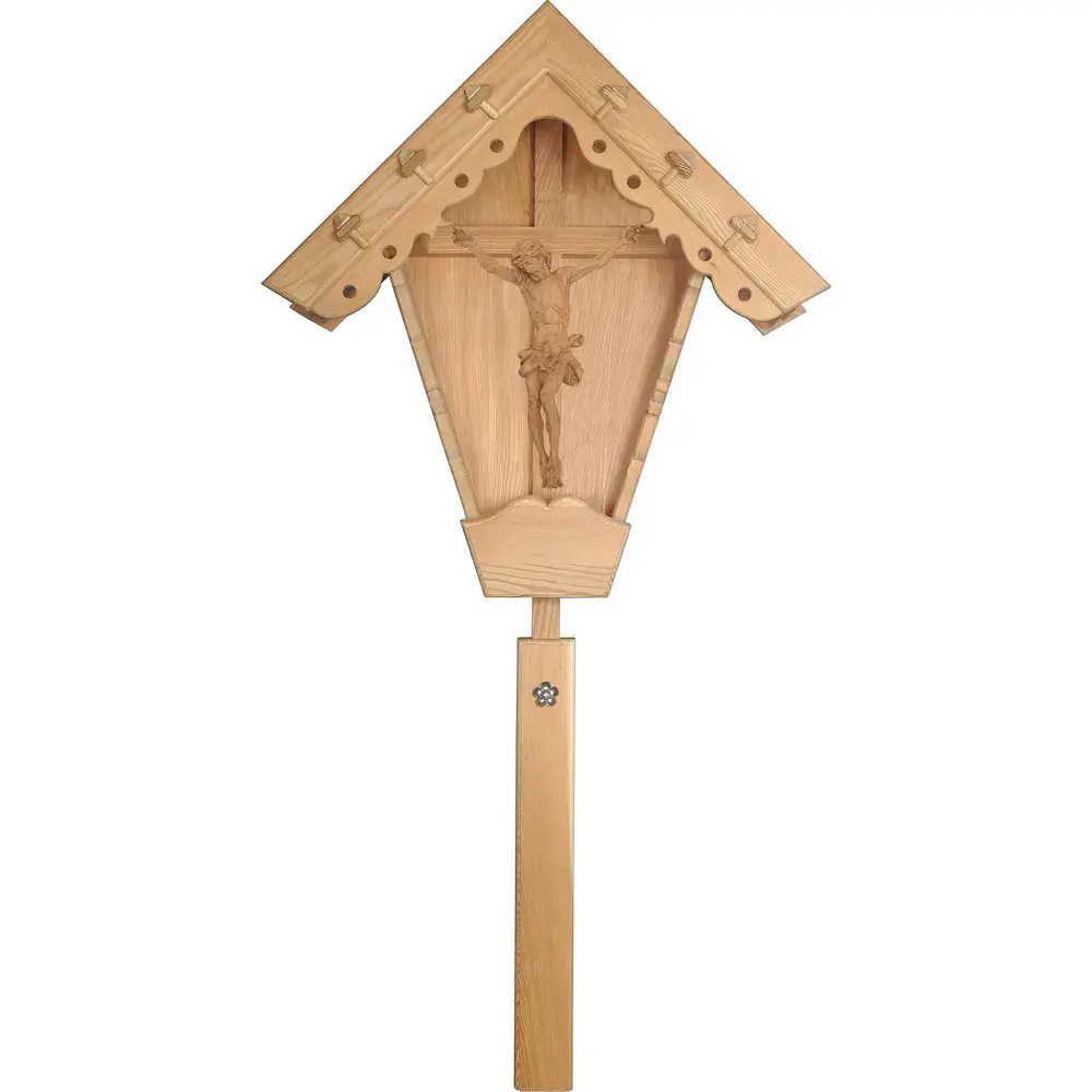 Field Cross with Corpos baroque in oak wood