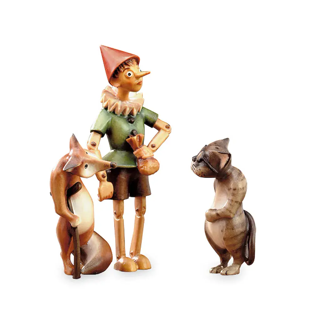 Pinocchio with fox & cat