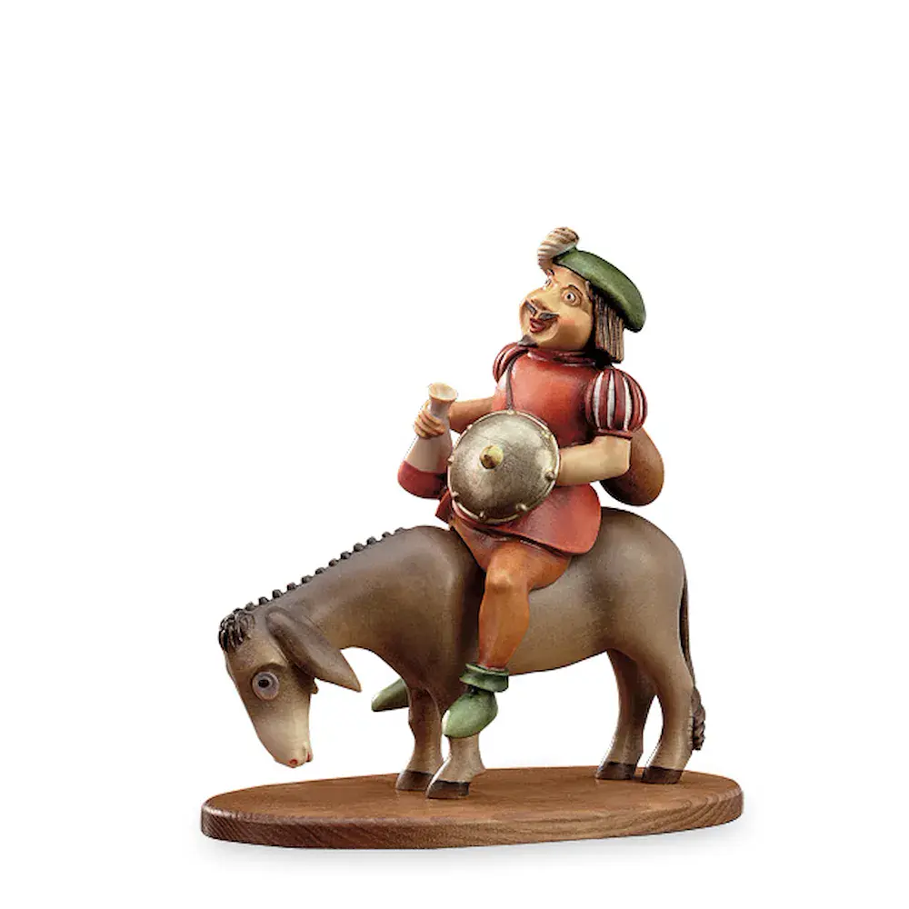 Sancho Panza on donkey (w. pedestal)