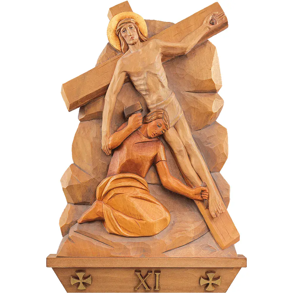 XI Jesus wird ans Kreuz genagelt