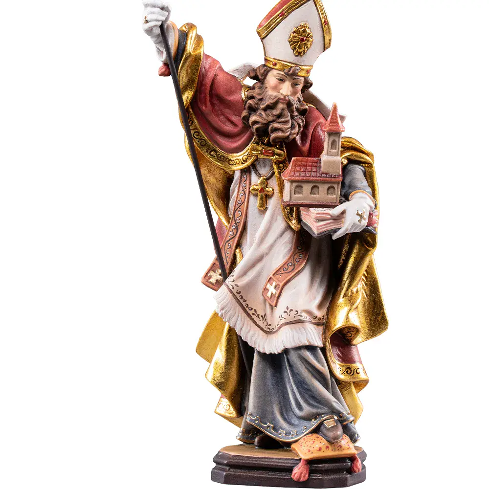 Hl. Gebhard mit Buch und Kirchenmodell