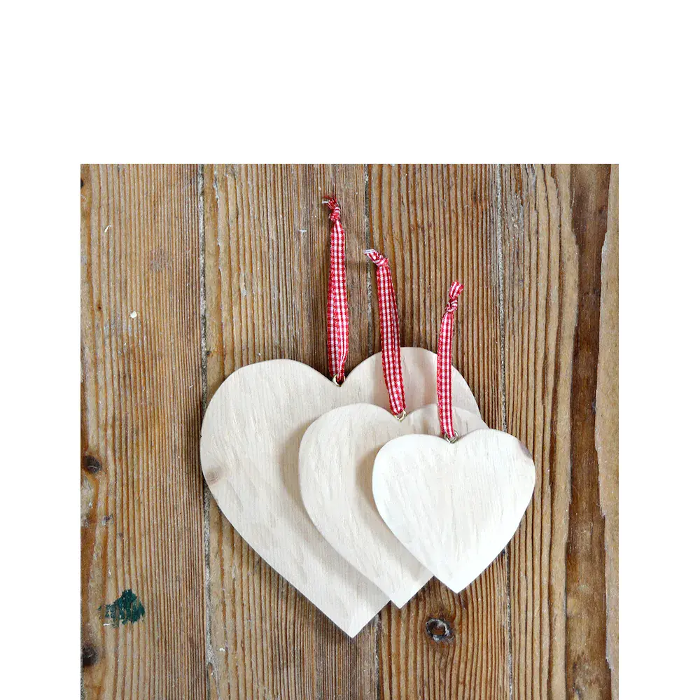 Heart swiss pine flat