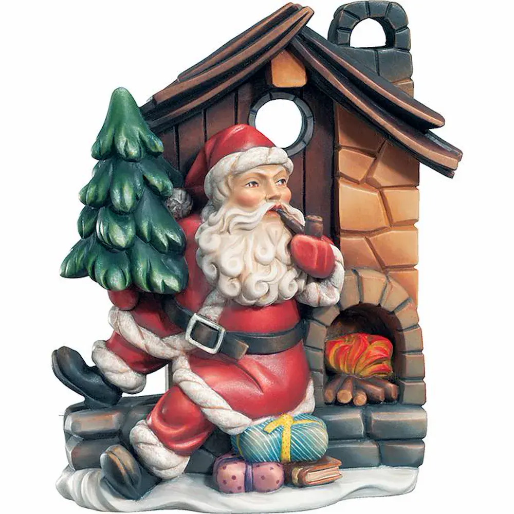 Santa Claus with house