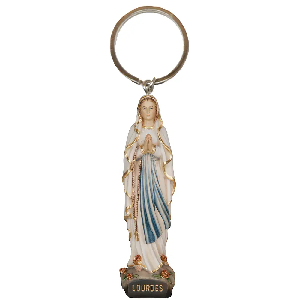 Keyring Pendant with Lourdes Madonna