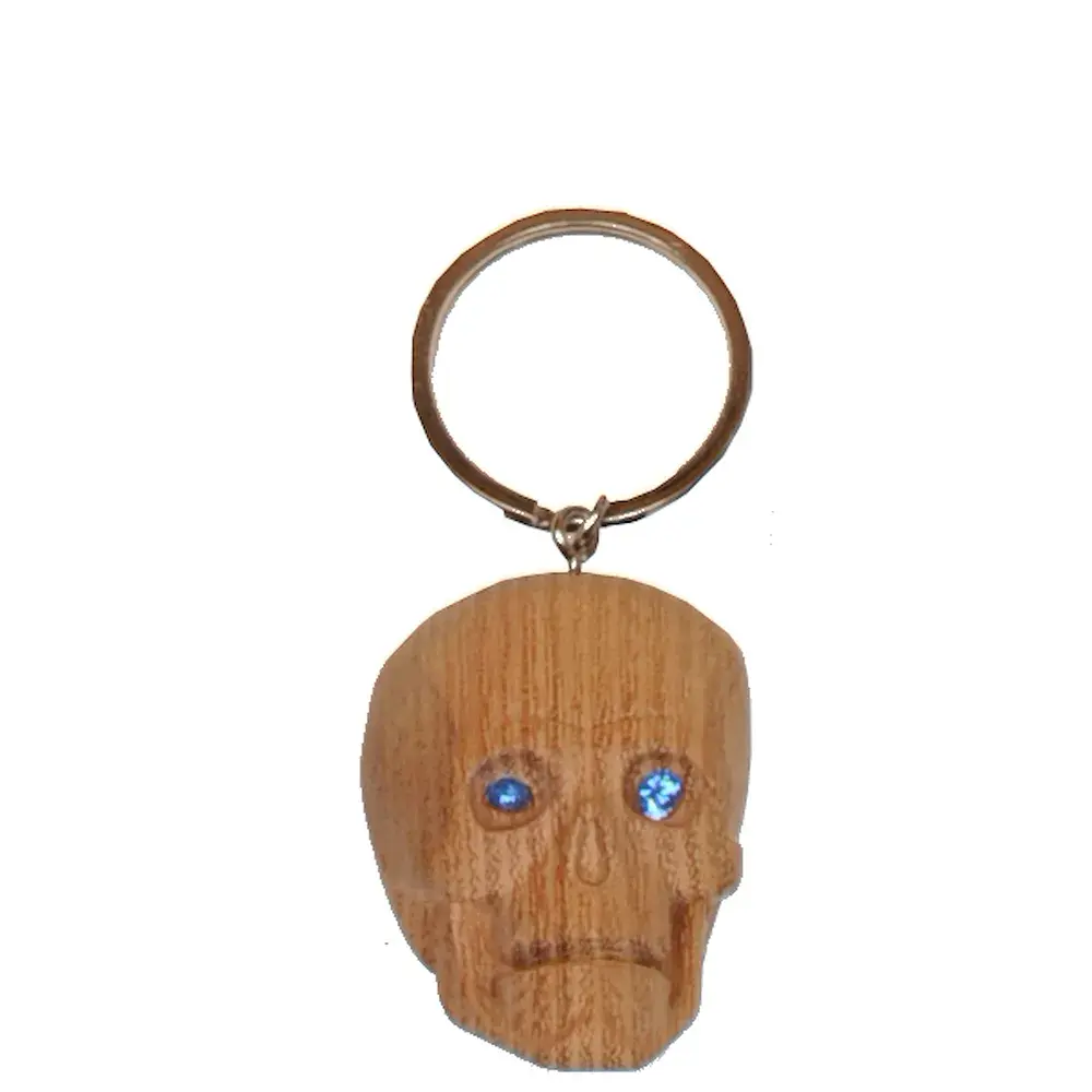 Skull Keychain fine wood
