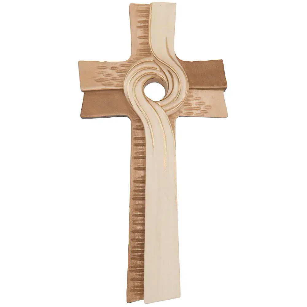 Meditationskreuz,  Holz geschnitzt