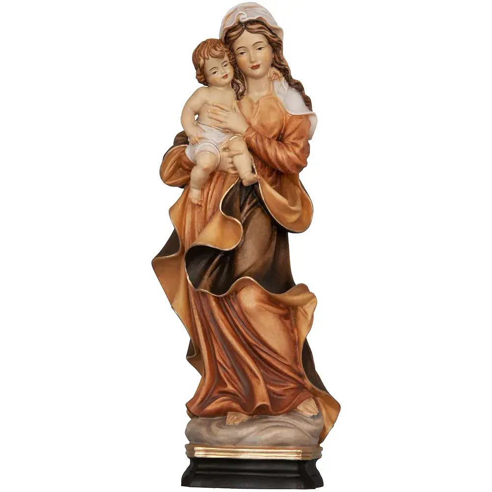 Madonna standing on  a cloud