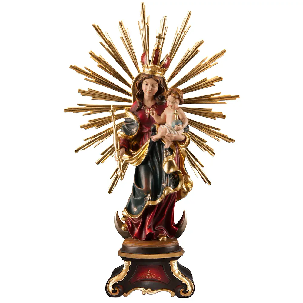 Patrona Bavarioa con aureola su mensola