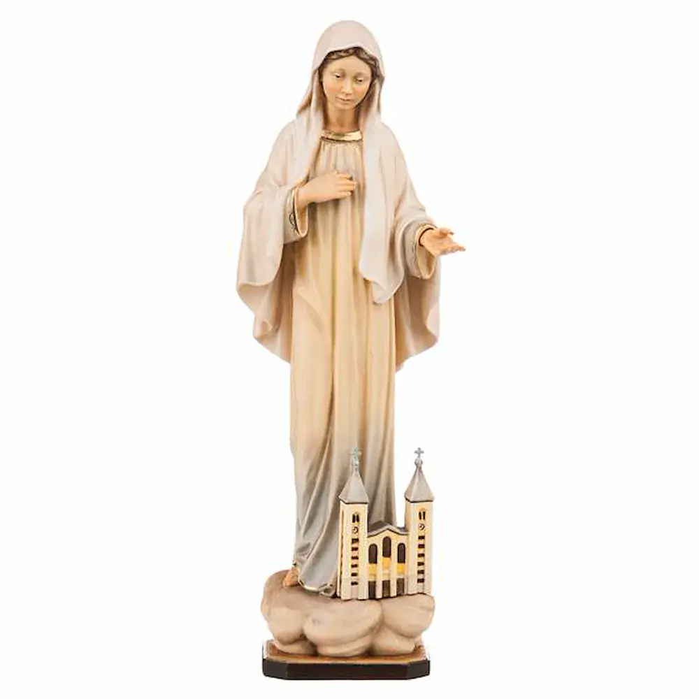 Madonna medugorje con chiesa
