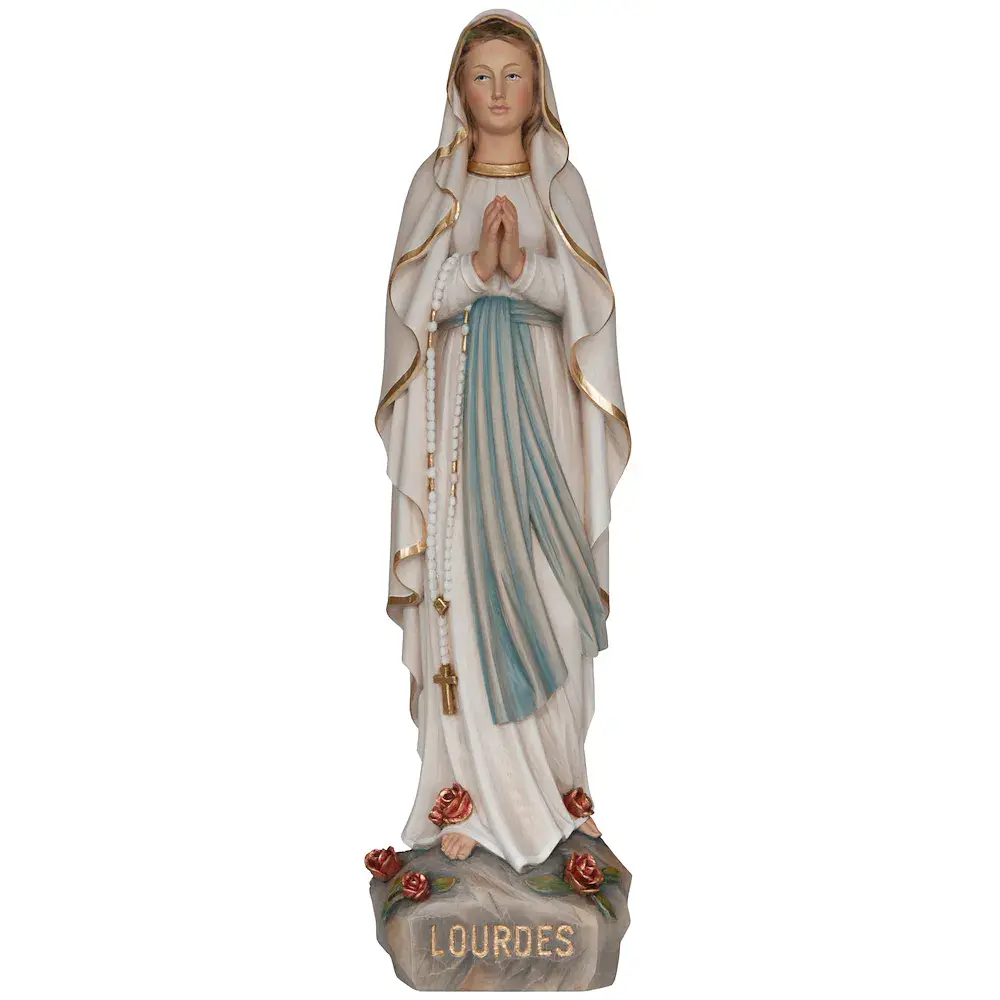 Madonna Lourdes statua in legno