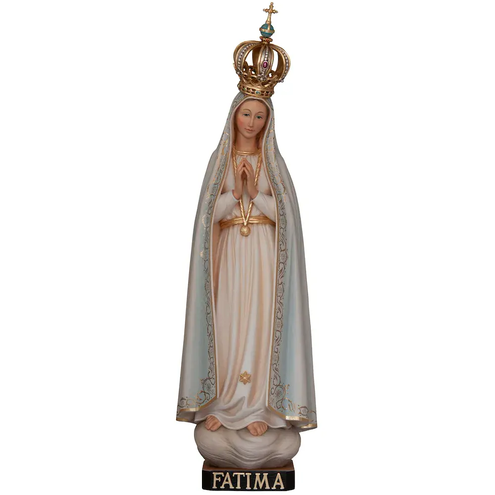Madonna di Fatimá pellegrina con corona aperta