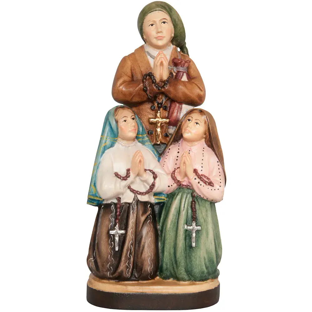 Tre Pastorelli di Fátima statua in legno