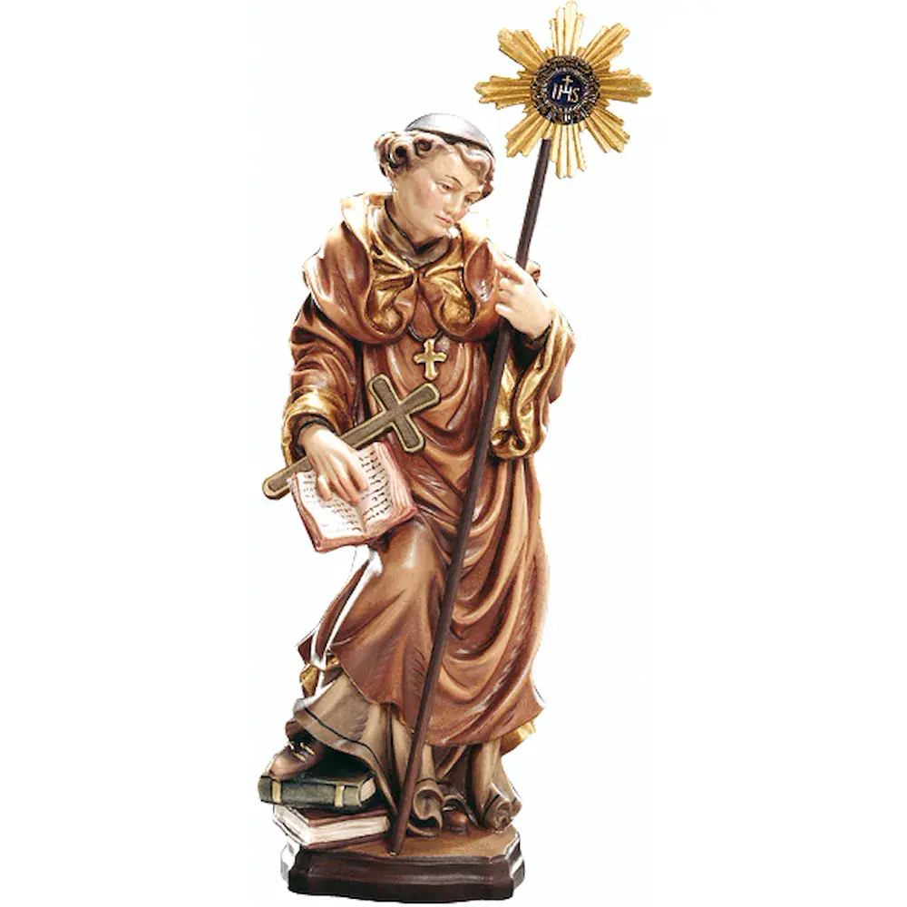 St. Bernardino of Siena with cross and sun