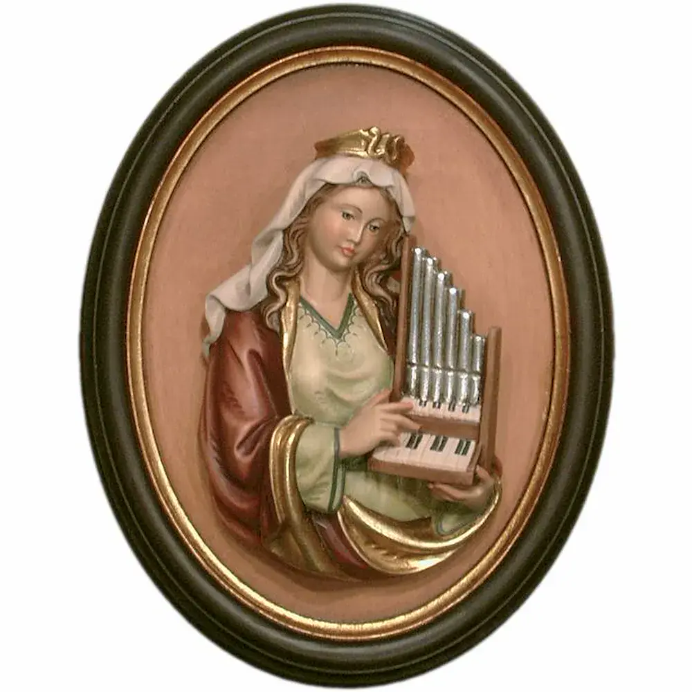 Santa Cecilia busto con marco