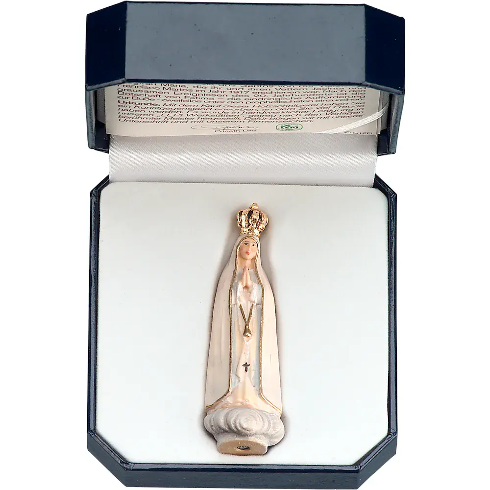 Virgen de Fatima con el estuche