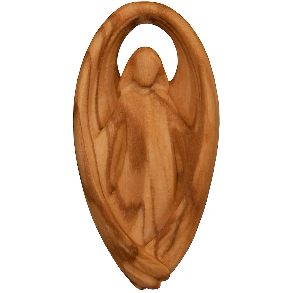 Portafortuna - Angelo custode in legno