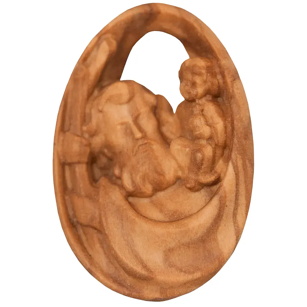 Lucky Charm - Saint Christopher Oliv wood