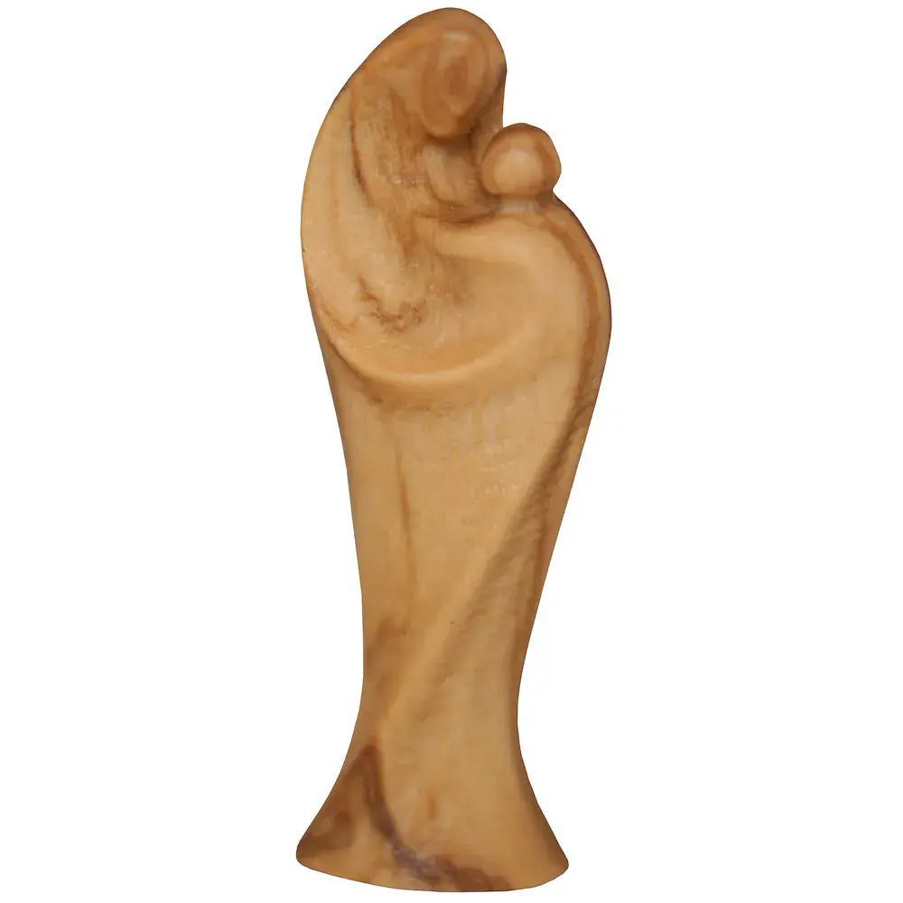 Meditation Madonna with child in oliv wood