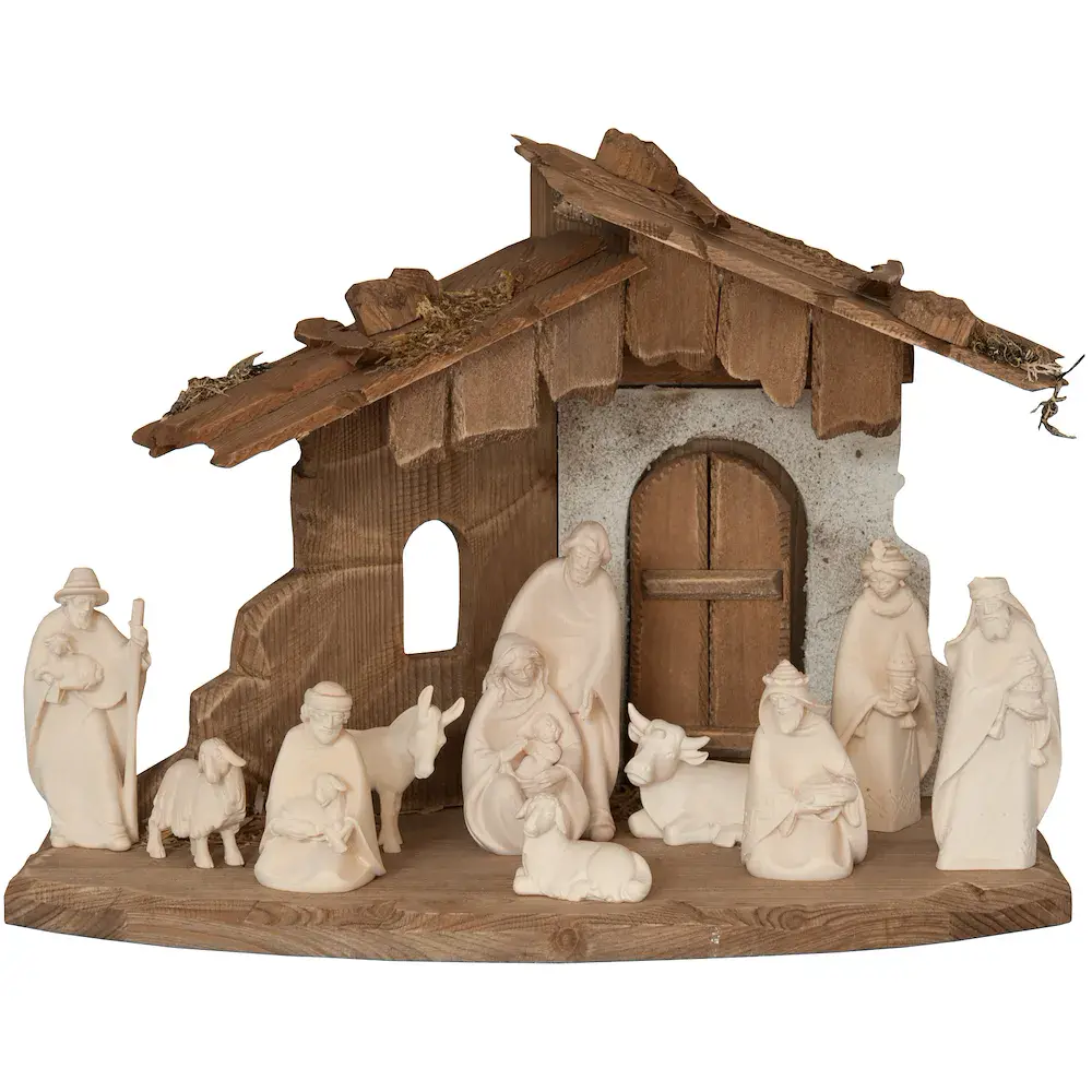 Morgenstern nativity 10 figurines with Stable