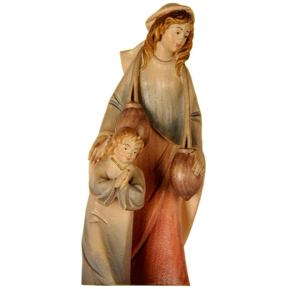 Water carrier with boy praying