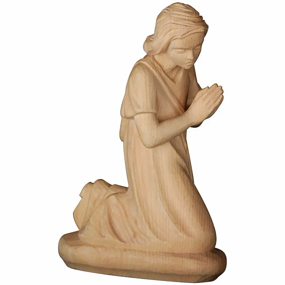 Genuflected shepherd in Swiss pine