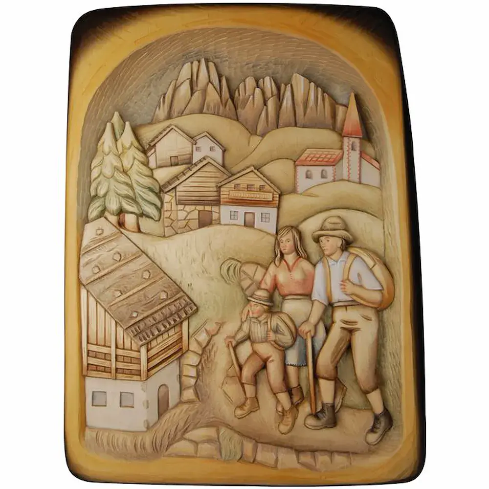 Paesaggio famiglia in escursione