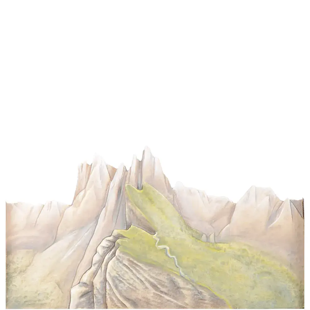 Rilievo Paesaggio Seceda senza cornice