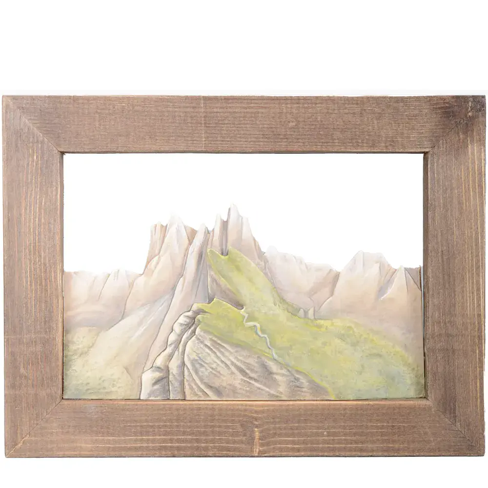 Sollievo Paesaggio Seceda con cornice